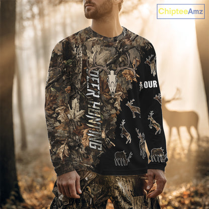 Personalized Camo Forest 3D Animal Deer Hunting Shirt Hunting Clothes For Season NBT330