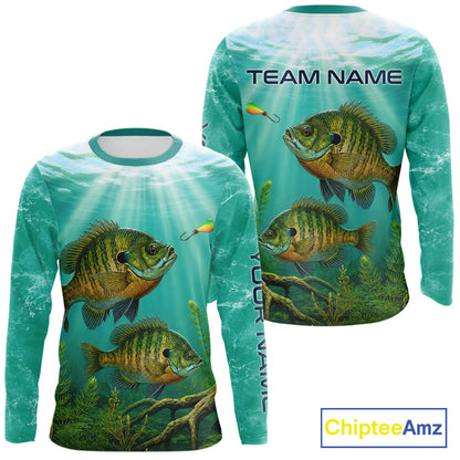 Custom Bluegill Fishing Jerseys, Bluegill Long Sleeve Tournament Fishing Shirt For Team NBT860