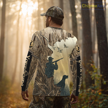 Mallard Duck Hunting Waterfowl Camouflage Shirts, Personalized Duck Hunting Gifts NBT112