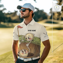 Load image into Gallery viewer, Vintage Funny Golf Ball Custom Team Polo Shirt, Personalized Mens Golf Polo Shirt, Golf Lovers Gift NBT608