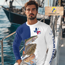 Load image into Gallery viewer, Blue Texas Slam Fishing Custom Performance Long Sleeve Team Redfish, Trout, Flounder Fishing Shirts NBT679