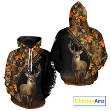 Load image into Gallery viewer, Whitetail Deer Hunting Orange Camouflage Shirts for Men, Hunting Clothes for Deer Hunting Season NBT105