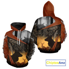 Load image into Gallery viewer, Custom Deer Hunting 3D Printing Brown Camo Shirts for Men, Deer Camp Clothes, Hunting Gifts NBT67