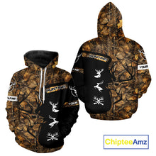 Load image into Gallery viewer, Custom Deer Hunting Brown Camo Shirts for Men, Camouflage Deer Hunting Shirts NBT83