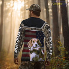 Load image into Gallery viewer, Custom Camouflage Rabbit Hunting Beagle Dog US Flag for Men, Rabbit Hunting Gifts NBT244