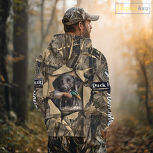 Load image into Gallery viewer, Mallard Duck Hunting Black Lab Camo 3D All Over Printed Shirt, Hunting Hoodie for Men NBT193