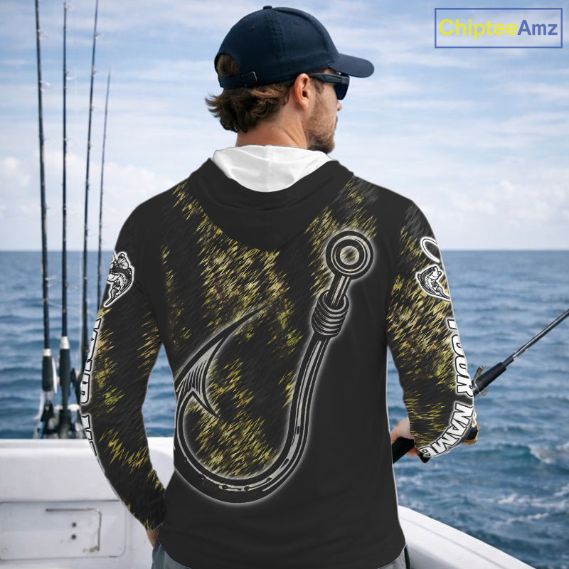 Custom Fish Hooks Bass Fishing Tournament Shirts Long Sleeve, Bass Fishing Shirts NBT454