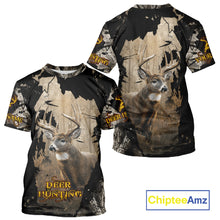 Load image into Gallery viewer, Personalized Deer Hunting 3D All Over Printed Hoodie Brown Camo, Hunting Gift NBT306