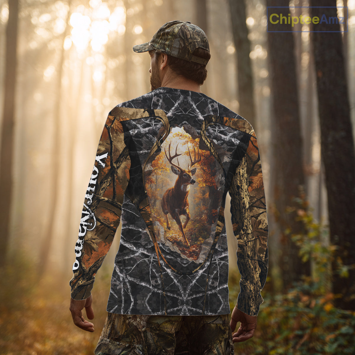Personalized Deer Hunting 3D All Over Printed Camo Custom Name Shirt, Hunting Gift NBT311