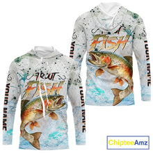 Load image into Gallery viewer, Rainbow Trout Custom UPF Fishing Shirt Long Sleeve Hooded, Trout Fishing Jerseys NBT417