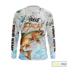 Load image into Gallery viewer, Rainbow Trout Custom UPF Fishing Shirts Long Sleeve, Trout Fishing Shirts NBT417