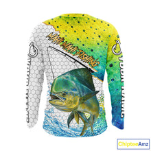 Load image into Gallery viewer, Mahi Mahi Custom Fishing Shirts Long Sleeve, Saltwater Fishing Clothing, Fishing Jerseys NBT425
