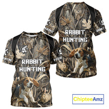 Load image into Gallery viewer, Custom Rabbit Hunting Beagle Dog 3D All Over Printed Shirts, Rabbit Hunting Clothes for Men NBT340