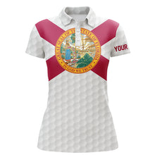 Load image into Gallery viewer, Florida Flag Personalized Golf Pattern Polo Shirts Patriotic Golf Shirts For Women Golf Gifts LDT0276