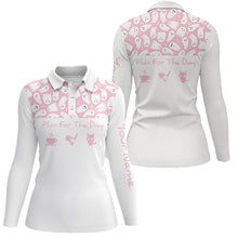 Load image into Gallery viewer, Pink Halloween Womens Golf Polo Shirt Cute Ghost Golf Shirts For Women, Cute Golf Gifts For Halloween LDT0126