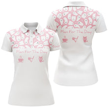 Load image into Gallery viewer, Pink Halloween Womens Golf Polo Shirt Cute Ghost Golf Shirts For Women, Cute Golf Gifts For Halloween LDT0126