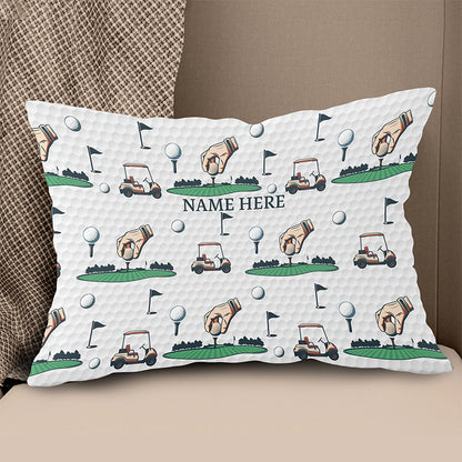 Golf Elements Custom Throw Pillow Personalized Golf Gifts For Golfer LDT1199