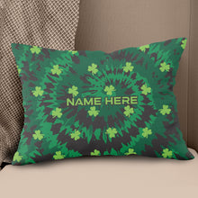 Load image into Gallery viewer, Tie Dye Spiral Green Clover St Patrick Day Custom Pillow Personalized Golf Gifts LDT1253