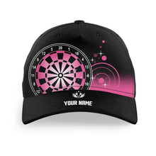 Load image into Gallery viewer, Personalized Darts Wings Black &amp; Pink Baseball Darts Hat Cute Darts Cap For Women Darts Gifts LDT1273