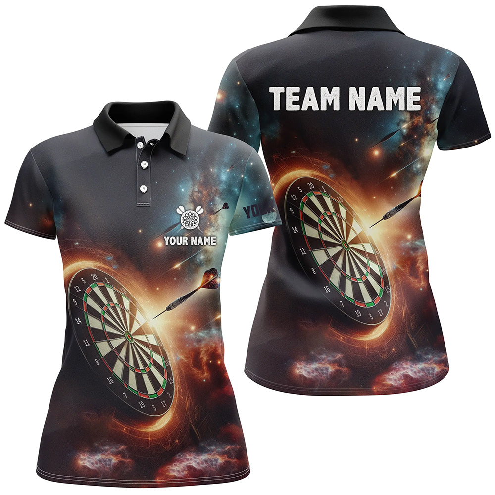 Darts In Galaxy 3D Printed Darts Polo Shirt Custom Darts Shirt For Women Dart Jerseys LDT1357