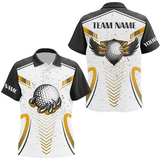 Eagle Golf Ball Custom White Grunge Golf Kids Polo Shirt Team Golf Shirts For Kid Golf Gifts LDT0716