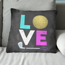 Load image into Gallery viewer, Colorful Golf Love Throw Pillow Cool Golf Gifts For Golf Lover LDT1221