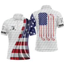 Load image into Gallery viewer, 3D American Flag Mens Golf Polo Shirts Customized Patriotic Golf Tops For Men Golfing Gifts LDT1071