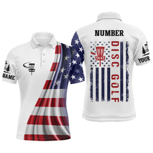 Load image into Gallery viewer, American Flag Mens Disc Golf Polo Shirts Customized Patriotic Disc Golf Tops For Men Golf Gifts LDT1073