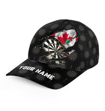 Load image into Gallery viewer, Personalized Retro Canada Flag Darts Hat Custom Patriotic Darts Cap For Dart Player 1st July Darts Gifts LDT1287