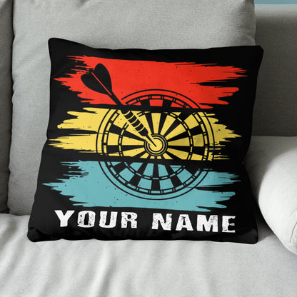 Colorful Retro Dartboard Pillow Personalized Darts Gifts For Dart Player LDT1100