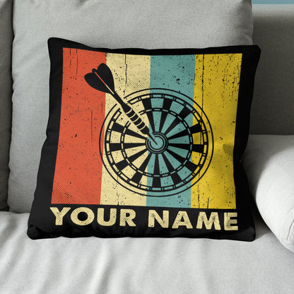 Colorful Retro Dartboard Pillow Personalized Darts Gifts For Dart Player LDT1104