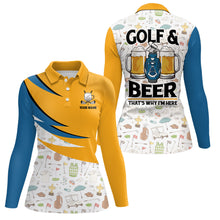 Load image into Gallery viewer, Golf &amp; Beer That's Why I'm Here Golf Icons Seamless Polo Shirts Cool Golf Shirts For Women LDT0471