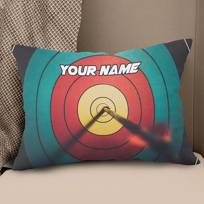 Personalized 3D Target Archery Pillow Custom Throw Pillow Archery Gifts VHM0858