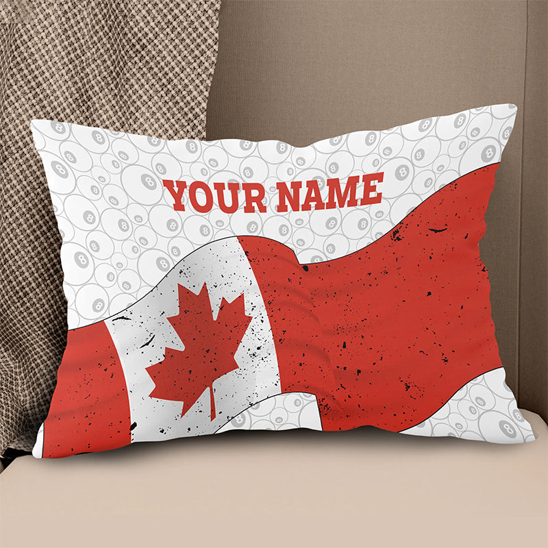 Personalized Canadian Flag 8 Ball Billiard Pillow Custom Billiards Gifts VHM0863