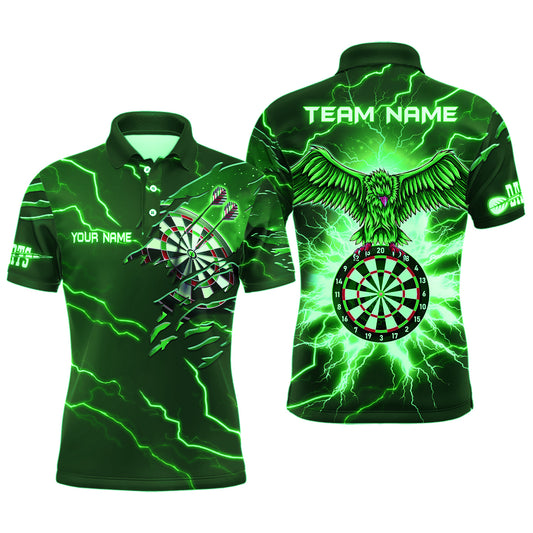 Personalized Thunder Green Eagle Dart Polo Shirts Custom Dart Shirts For Men Dart Team Shirts VHM1143