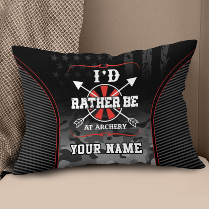 Personalized Camouflage US Flag Archery Pillow Custom Archery Gift Ideas VHM0868