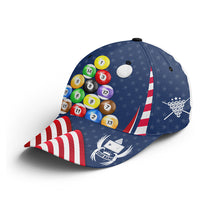 Load image into Gallery viewer, Personalized Patriotic Waving Flag Billiard Hats Cap For Men And Women, Custom Top Hat Billiards VHM0351