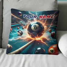 Load image into Gallery viewer, Personalized Thunder Lightning 8 Ball Billiard 3D Pillow Top Pillow Gift VHM0898
