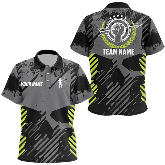 Archery Grey Skull Grunge Style Custom 3D Polo Shirts For Kid Best Idea Gifts Shirts For Archers TDM0600