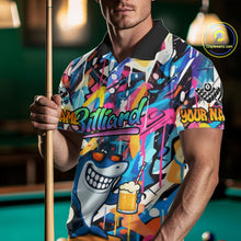 Load image into Gallery viewer, Funny Shark Colorful Graffiti Style Custom 8 Ball Billiard Shirt For Men Best Billiard Team Jersey TDM3850
