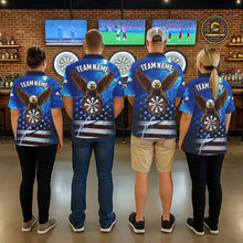 Load image into Gallery viewer, Blue Lightning American Flag Eagle Dart Shirt With Pocket Option For Men TDM6030