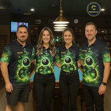 Load image into Gallery viewer, Personalized St Patrick Day Smoke 8 Ball Billiard Shirt For Men, Luckiest Shamrock Pool Jersey TDM5899