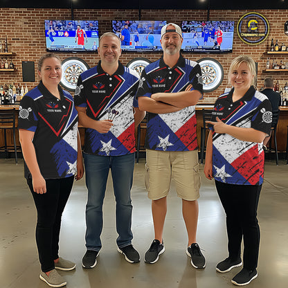 Personalized Grunge Texas Flag Darts Shirt For Women Custom Patriotic Texas Darts Team Jersey TDM5420