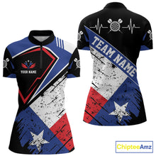 Load image into Gallery viewer, Personalized Grunge Texas Flag Darts Shirt For Women Custom Patriotic Texas Darts Team Jersey TDM5420