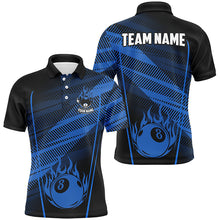 Load image into Gallery viewer, Personalized Blue Jerseys 8 Ball Billiard Shirts For Men Custom Billiard 8 Ball Pool Team Shirts TDM2000