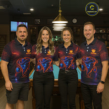 Load image into Gallery viewer, Funny Neon Tornado 8 Ball Billiard Shirt For Women Custom Pool Team Jersey Polo &amp; 1/4 Zip TDM5445