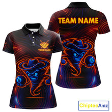 Load image into Gallery viewer, Funny Neon Tornado 8 Ball Billiard Shirt For Women Custom Pool Team Jersey Polo &amp; 1/4 Zip TDM5445