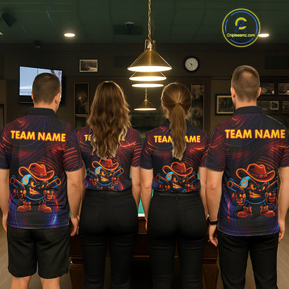 Funny Neon 8 Ball Billiard Shirt For Women Custom Pool Team Shirt, Billiard Jersey Polo & 1/4 Zip TDM5446