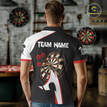 Load image into Gallery viewer, Personalized Darts Polo &amp; Quater Zip For Men Custom Darts Tournament Team Jersey |Red TDM6067