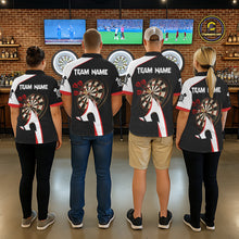 Load image into Gallery viewer, Personalized Darts Polo &amp; Quater Zip For Men Custom Darts Tournament Team Jersey |Red TDM6067